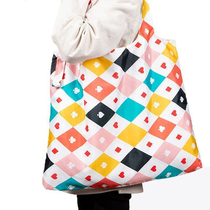 Foldable Shopping Bag Travel One-shoulder Bag Portable Storage Bag Waterproof - Aimall