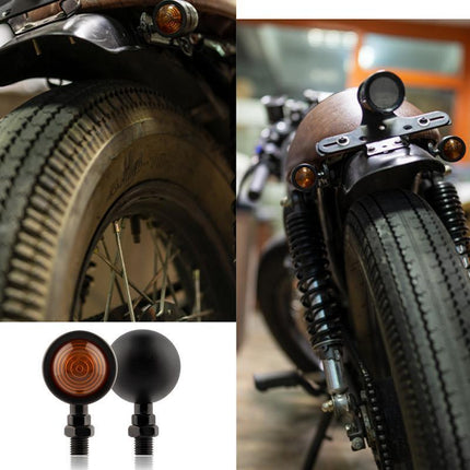 2PCS 12V Motorcycle Bike Bulb Amber Blinkers Front / Back Turn Signal Indicator - Aimall