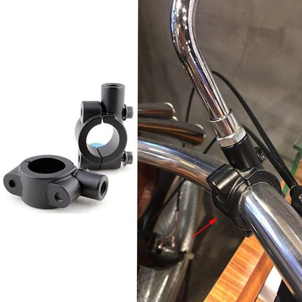 8mm Universal Motorcycle Handle Bar Mirror Mount Holder Clamp Adaptor 7/8“ - Aimall