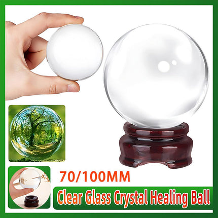 80mm Clear Glass Crystal Healing Ball Photography Lens Ball Sphere Decoration - Aimall