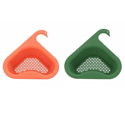 Swan Drain Basket Punch Free Kitchen Sink Filter Organizer Strainer Holder Tool