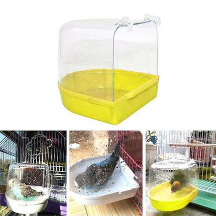 Bird Water Bath Tub For Pet Cage Hanging Bowl Parrot Birdbath Pet Cleaning - Aimall