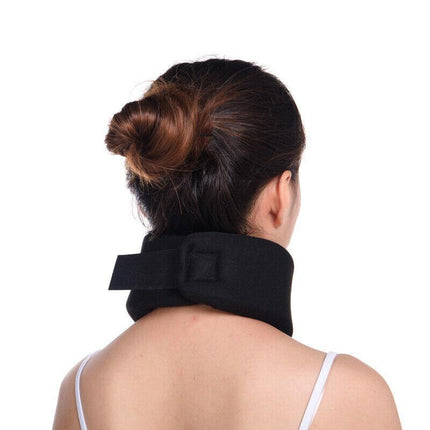 Soft Foam Neck Support Brace Cervical Device Collar Pain Traction Relief Black - Aimall
