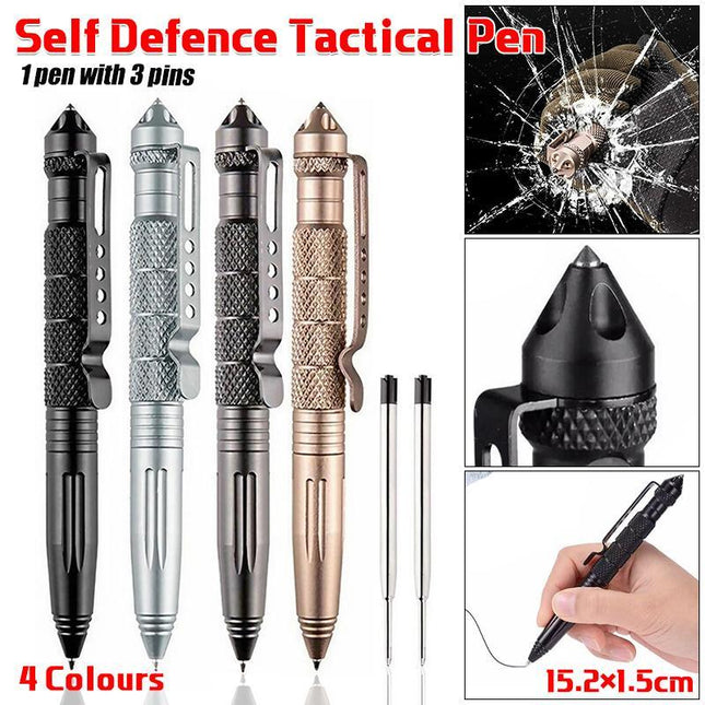 Self Defence Tactical Pen Glass Breaker DNA Catcher Survival Emergency Tool - Aimall