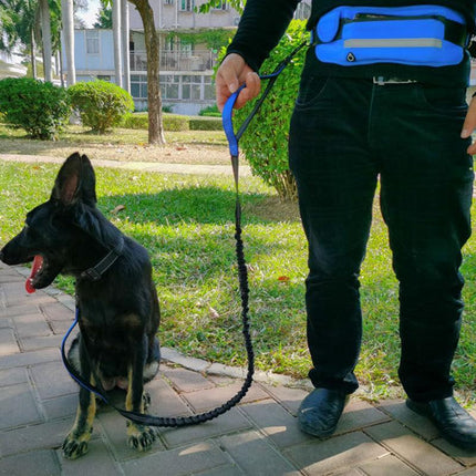 Adjustable Hands Free Dog Leash Lead + Waist Bag Belt Jogging Walking Running - Aimall
