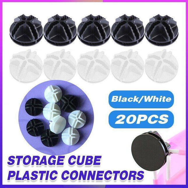 20PCS Wire Storage Cube Plastic Connectors Mesh Snap Plastic Push Grid - Aimall