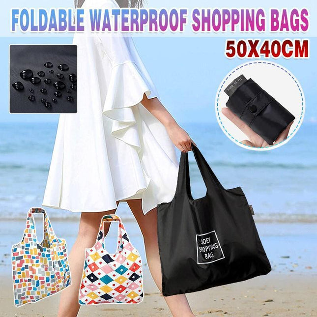 Foldable Shopping Bag Travel One-shoulder Bag Portable Storage Bag Waterproof - Aimall