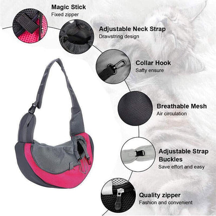 S Size Pet Shoulder Carrier Bag Puppy Cat Dog Travel Sling Backpack Portable - Aimall