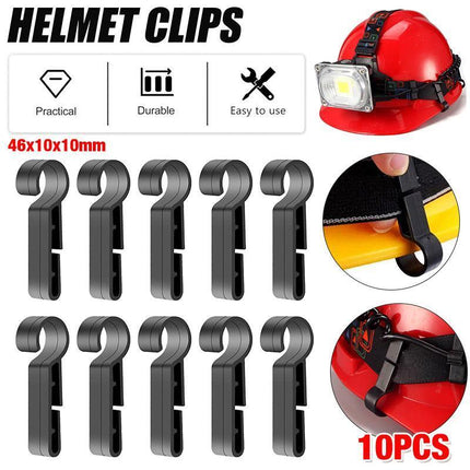10PCS Helmet Clips Headlamp Hard Hat Safety Helmet Cap Head Lamp Buckle Hook Kit - Aimall