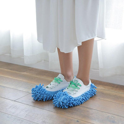 2 Pair Lazy Mop Slipper Floor Polishing Cleaning Sock Shoe Mopping Slipper Cover - Aimall
