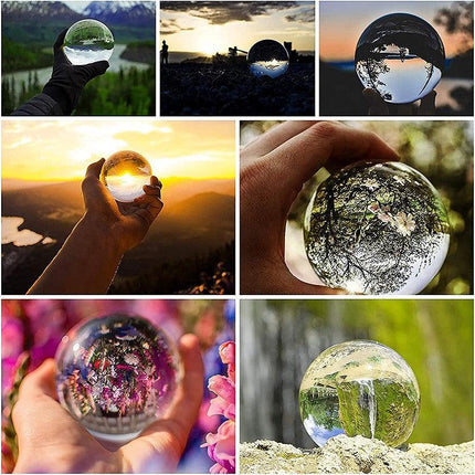 80mm Clear Glass Crystal Healing Ball Photography Lens Ball Sphere Decoration - Aimall