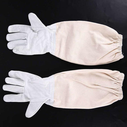 Goatskin Protective Bee Keeping & Vented Long Sleeve Beekeeping Gloves - Aimall