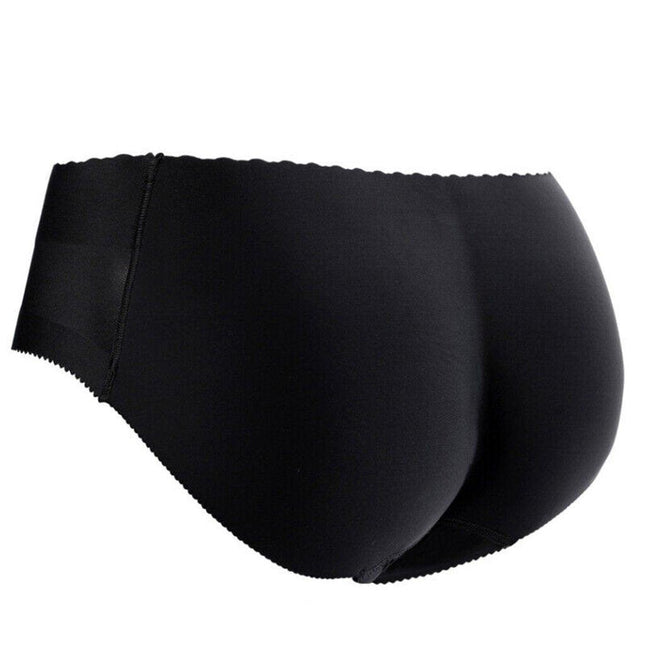 Black Padded Butt Enhancer Shaper Hip Up Lady Panties Seamless Soft Underwear - Aimall