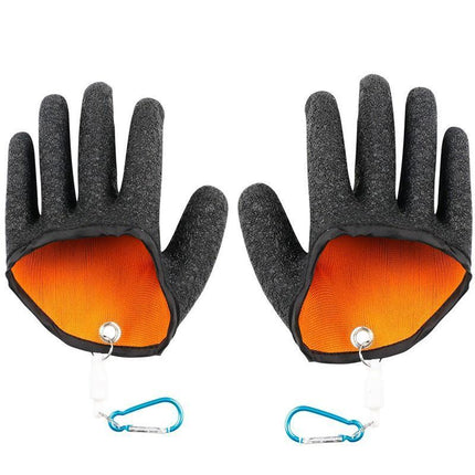 Fisherman Pro Fishing Glove With Magnet Release Catch Anti-slip Cut Resistant - Aimall