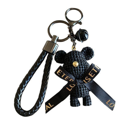 Rabbit/Bear Doll Accessories Car Key Ring Keyring Ornaments Bear Keychain - Aimall
