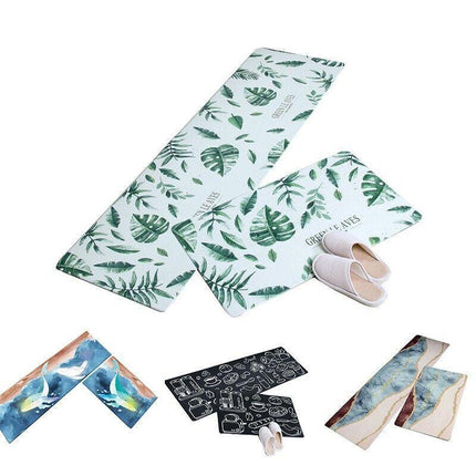 45×150cm Kitchen Mat Non-Slip Waterproof PVC Floor Rug Carpet Anti-Oil Easy Clean - Aimall