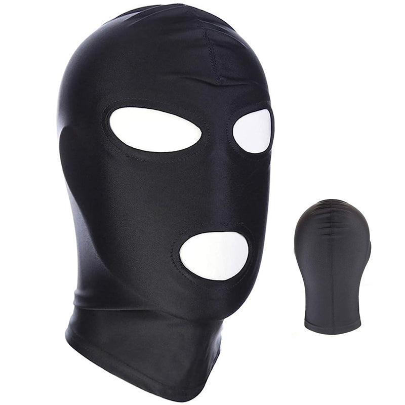 Machine Head Mask Invisible Black Face Mask Blindfold Head Mask Open Eye Mouth Adult Cosplay Gimp ...