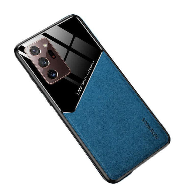 For Samsung Galaxy S21 S22 S20 Note 20 Ultra Plus S20 FE Leather Case Blue - Aimall
