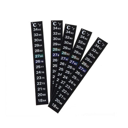 UPTO 10x Aquarium Thermometer Fish Tank Sticker Temperature Strip Dual Scale HOT - Aimall
