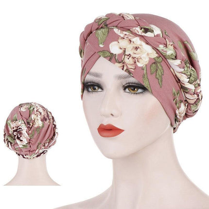 Women's Comfort Cap Floral Pattern Chemo Head Coverings - Aimall