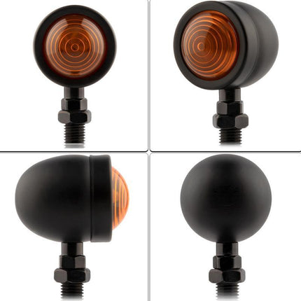 2PCS 12V Motorcycle Bike Bulb Amber Blinkers Front / Back Turn Signal Indicator - Aimall