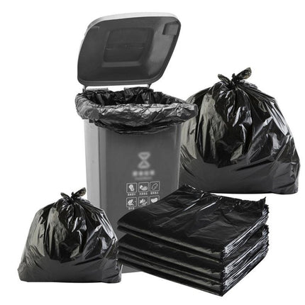 100PCS Black Heavy Duty Bin Bags Liners Rolls Waste Refuse Sacks Rubbish Bag - Aimall