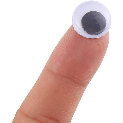 730x Google Googly Eyes Joggle Moveable Black Eye Wiggly Craft Stick On Adhesive - Aimall