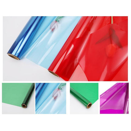 40×30M Cellophane Roll Film Plain Colourful Thick Florist Hamper Gift Wrap Craft - Aimall