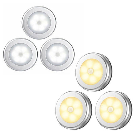 3x LED Motion Sensor Night Light Indoor Outdoor - Aimall