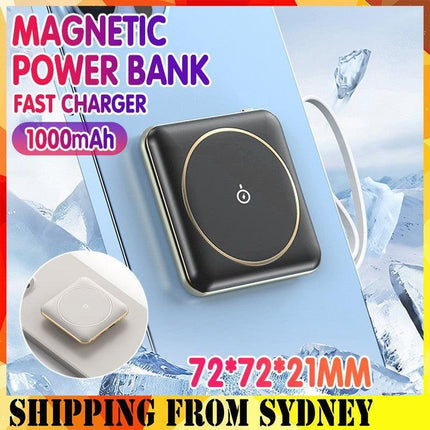 10000mAh Qi Fast Charger Portable Magnetic Wireless Slim Power Bank - Aimall