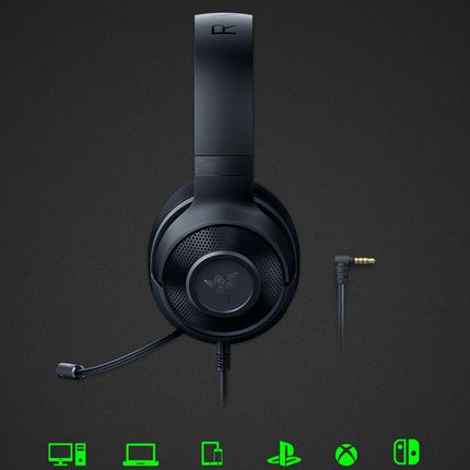 Razer Kraken X USB Digital Surround Sound Gaming Headset - Classic Black - Aimall