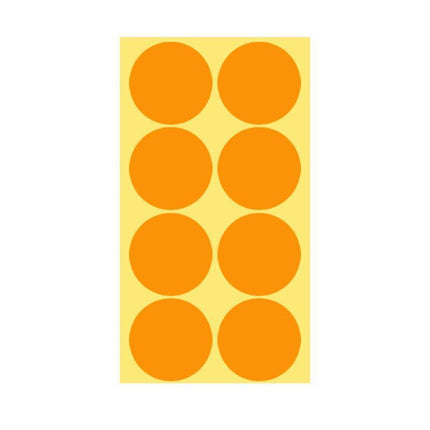 8/13/25/50mm Colour Sticker Dots Adhesive Round Labels Circular Scrapbooking Orange - Aimall