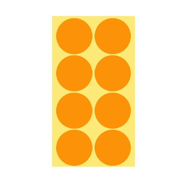 8/13/25/50mm Colour Sticker Dots Adhesive Round Labels Circular Scrapbooking Orange - Aimall