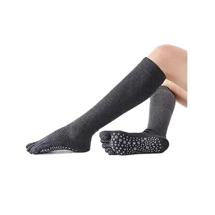 Women Long Massage Pilates Socks Yoga Socks Anti-skid Grip Non Slip Socks Medium - Aimall