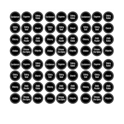 144PCS Spice Herb Storage Jar Labels Pantry Stickers Decals High Quality Durable - Aimall