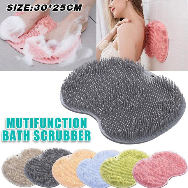 Foot Back Body Scrubber Massager Pad Shower Bath Exfoliating Brush Cleaning Mat - Aimall