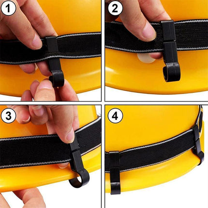 10PCS Helmet Clips Headlamp Hard Hat Safety Helmet Cap Head Lamp Buckle Hook Kit - Aimall