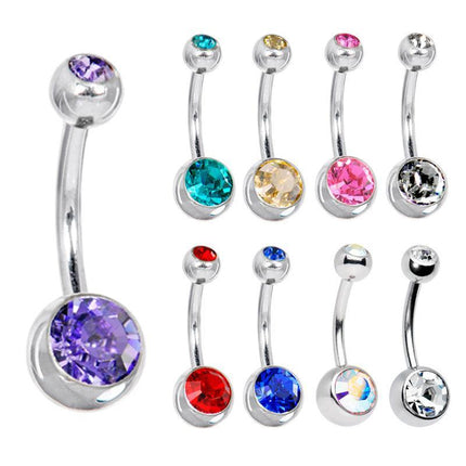 10X Bulk Set Titanium Belly Bars 316L Surgical Steel Navel Piercings - Aimall