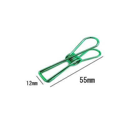 10X Spring Paperclips Metal Wire Hollow Out Clips 55mm Mini Binder Paper Clip - Aimall