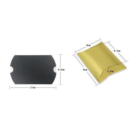 100x Pillow Favor Bag Candy Gift Box Kraft Paper Gift Favour Wedding 10Colours - Aimall