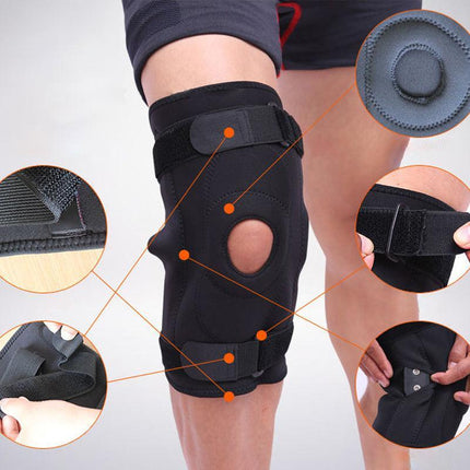 Adjustable Double Metal and Hinged Knee Brace Support Protection Arthritis Sport - Aimall