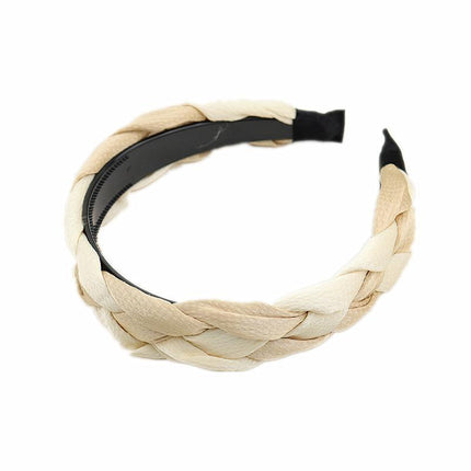 Women Headband Twist Hairband Bow Knot Cross Tie Wide Headwear Hair Band Hoop - Aimall