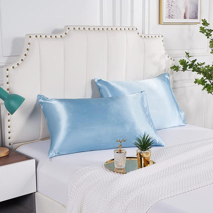 2X Satin Pillow Case Bedroom Pillowcase Cushion Covers Home Decor Luxury Slip - Aimall