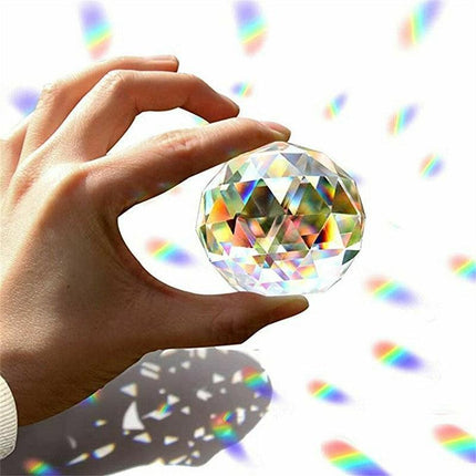 12PCS 30 MM Chandelier Clear Glass Prism Crystal Ball Pendant Sun-catcher - Aimall