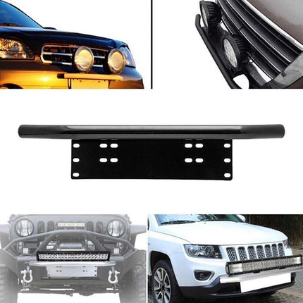 23" Number Plate Bullbar Frame For Driving Light Bar Mount Mounting Bracket - Aimall