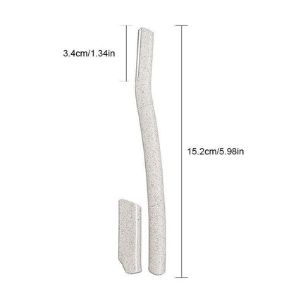 9X Eyebrow Facial Razor Dermaplaning Tool with Biodegradable Wheat Straw Handle - Aimall