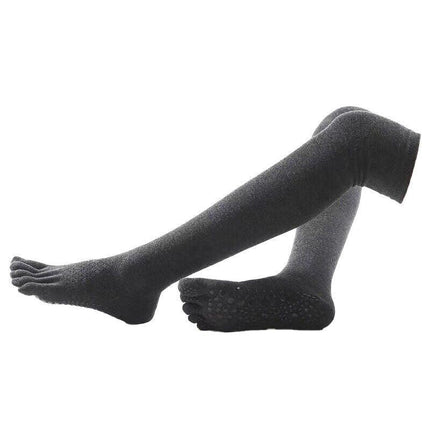 Women Long Massage Pilates Socks Yoga Socks Anti-skid Grip Non Slip Socks Long - Aimall