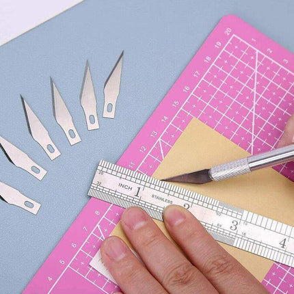 100x #11 Knife Replacement Blades ForExacto Carbon Steel Hobby Arts Craft Tool - Aimall