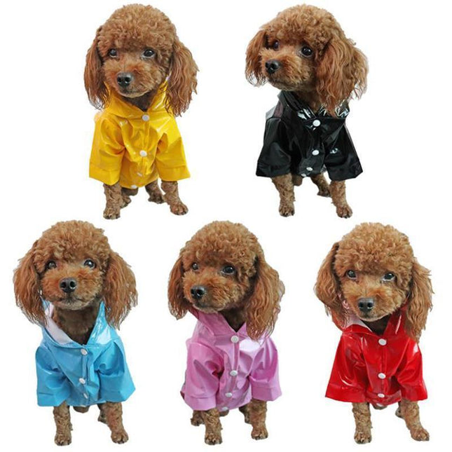 L Size Outdoor Hoodies Jacket Waterproof Pet Dog Clothes Puppy Raincoat Rain Coat - Aimall