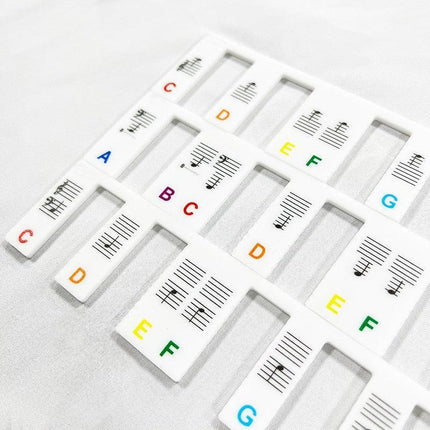 Removable Piano Keyboard Note Labels Reusable Silicone Stickers 88 Keys - Aimall